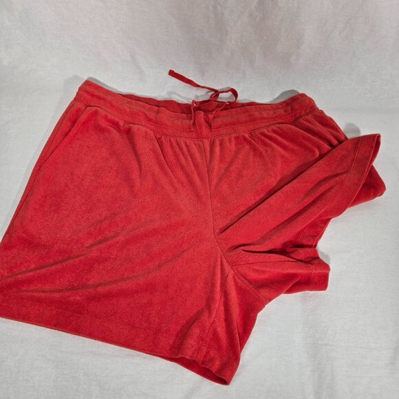 J. JILL Fit Relaxed Versatile ORANGE Terry Drawstring Pockets Short Size XL PET. - Picture 8 of 16